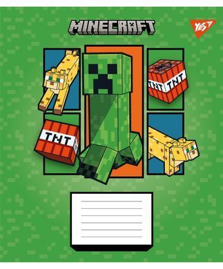 Тетрадь ученическая школьная Yes Minecraft Arrows А5 12 листов клетка