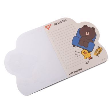 Папір для нотаток YES To Do Line Friends boy планшет з магнітом, блок 52 аркуша
