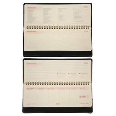 Планинг настольный 34х13 см Leo Planner датированный 2026 "Credo", черный, 128 страниц