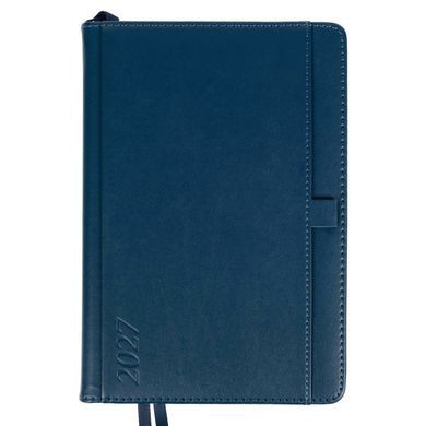 Щоденник діловий Leo Planner Legacy A5 датований 2027 твердий синій 368 сторінок