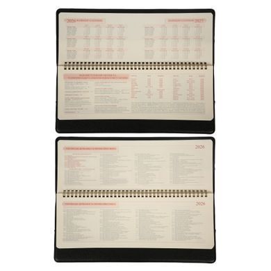 Планинг настольный 34х13 см Leo Planner датированный 2026 "Credo", черный, 128 страниц