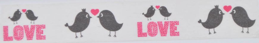 Лента бумажная самоклеющаяся "Крылатое любовь" 1.5см*5м