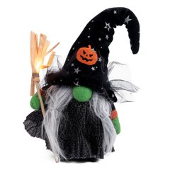 Мягкая игрушка Yes! Fun Хэллоуин "Ведьмочка" 35см, LED метла