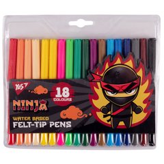 Фломастеры YES 18 цветов Ninja