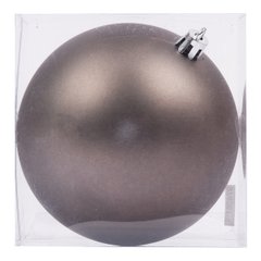 Новогодний шар Novogod'ko, пластик, 10 cм, серый графит, матовый