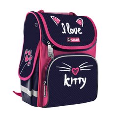 Рюкзак школьный каркасный Smart PG-11 I love kitty