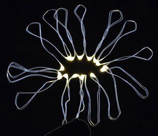 Електрогірлянди Yes! Fun LED-нить, 15 ламп, молочно-біла, 1,60 м., 1 реж.міганія, серебрян