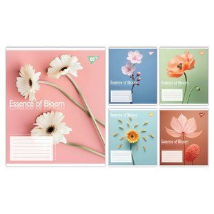 Зошит учнівський загальний Yes Essence of Bloom А5 48 аркушів клітинка