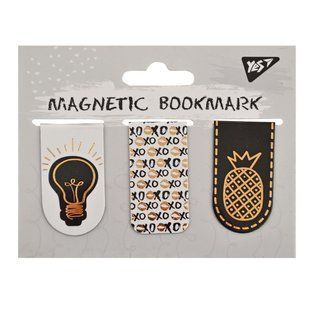 Закладки магнитные YES "Golden mark", фольга, 3шт