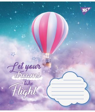 Зошит шкільний Yes Let your dreams 12 аркушів лінія