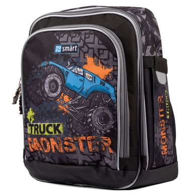 Рюкзак школьный SMART H-55 "Monster Truck", черный