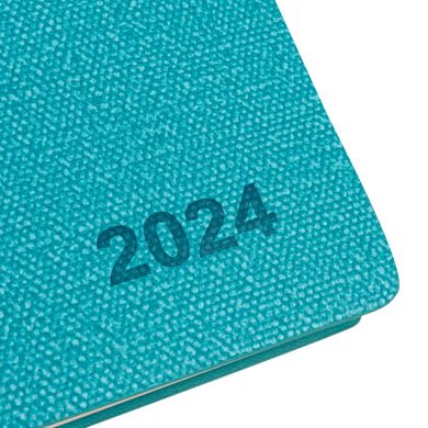 Щоденник 12x20см Leo Planner датований 2024 Glory бірюзовий