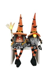 Мягкая игрушка Yes! Fun Хэллоуин «Гном Девочка», 41 см, LED метла