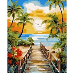 Картина по номерам SANTI Тропический пляж 40х50