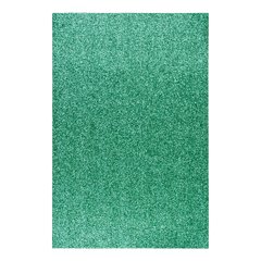 Фоамиран ЭВА зеленый с глиттером, 200*300 мм, толщина 1,7 мм, 10 листов