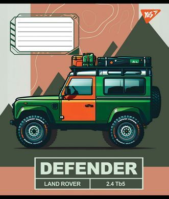 Зошит шкільний Yes Off road vehicle 24 листів клітинка