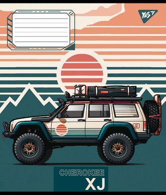 Зошит шкільний Yes Off road vehicle 24 листів клітинка
