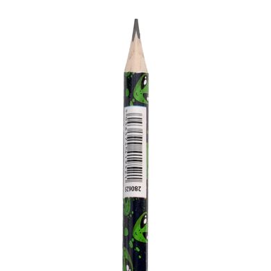Олівець чорнографітний 1 Вересня Space трикутний з ластиком