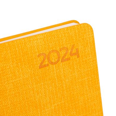 Еженедельник 10х15см Leo Planner датированный 2024 Ambassador желтый