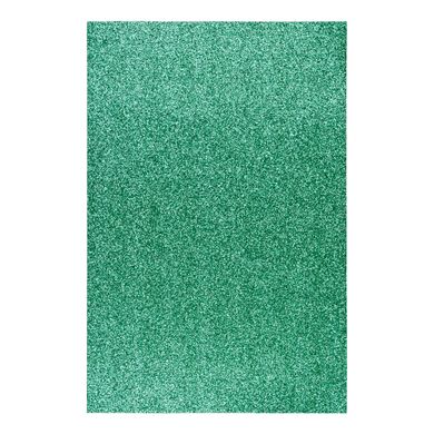 Фоамиран ЭВА зеленый с глиттером, 200*300 мм, толщина 1,7 мм, 10 листов