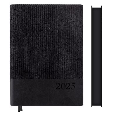 Ежедневник А5 Leo Planner датированный 2025 Velvet черный 368 стр