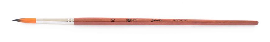 Кисть худож. синтетика "Santi Studio", короткая ручка, круглая, №10.
