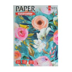 Набор аквар бумаги SANTI "Floristics", А4, "Paper Watercolor Collection", 18 л., 200г/м2