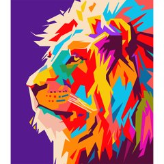 Алмазная мозаика SANTI "Величественный лев", 40*50см на подрамнике