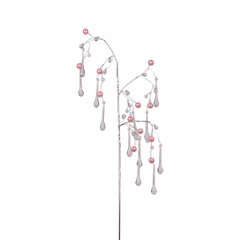 Ветка декоративная Yes! Fun Кристаллы-капли, Бусины розовые, 60 см
