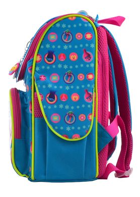 Рюкзак шкільний каркасний 1 Вересня H-11 Trolls turquoise, 33.5*26*13.5