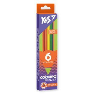 Карандаши цветные YES 6 цв. "Erudite"
