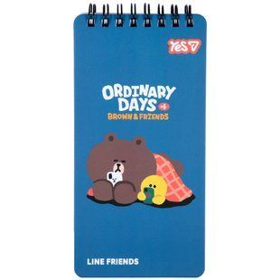 Блокнот Yes Line Friends Rest 80x160 60 аркушів клітинка