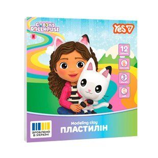Пластилін Yes Gabby Dollhouse 12 кольорів 240 г