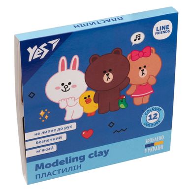 Пластилін YES Line Friends 12 кольорів 240 г