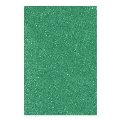 Фоамиран ЭВА ярко-зеленый с глиттером, с клеевым слоем, 200*300 мм, толщ. 1,7 мм, 10 л.