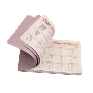 Щотижневик 10х17см Leo Planner датований 2026 "Monaco", м'який, ліловий, 128 сторінок