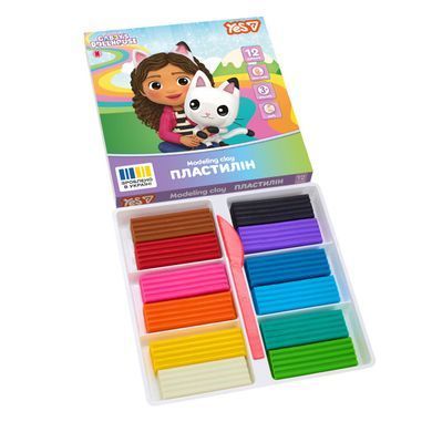 Пластилін Yes Gabby Dollhouse 12 кольорів 240 г