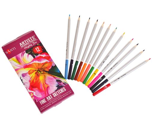 Набір художніх кольорових олівців "Santi Highly Pro", 12 шт