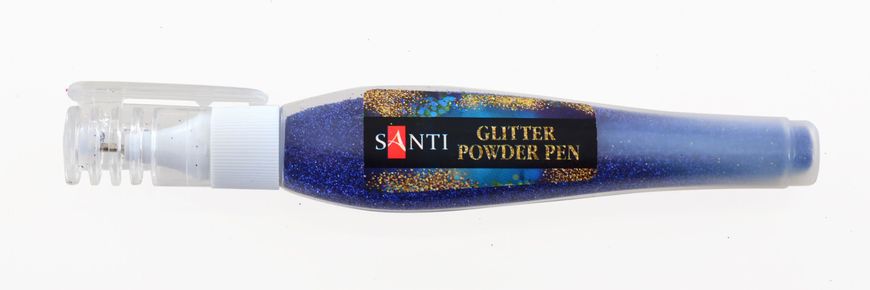 Ручка Santi з розсипним гліттером, блакитний, 10г