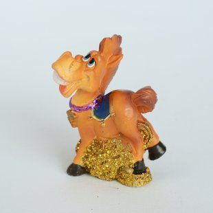 Сувенір "HORSE" 7см, золото в ящ. міх: 2 види