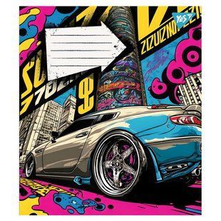 Зошит шкільний Yes Colour car 24 аркушів клітинка