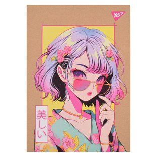 Блокнот YES Anime girl А5 80 листов клетка