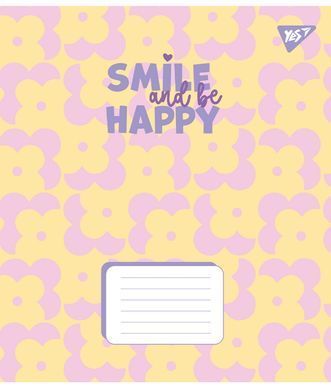 Зошит шкільний Yes Smile and be happy 24 листів клітинка