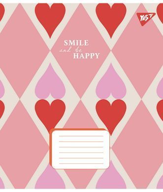 Зошит шкільний Yes Smile and be happy 24 листів клітинка