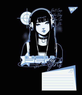 А5+ 12 аркушів Yes Anime moon music нотний зошит