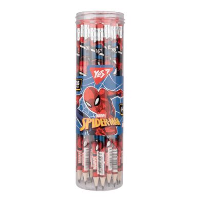 Олівець чорнографітний YES Marvel.Spiderman круглий з ластиком