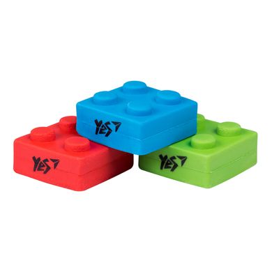 Ластик фігурний YES "Blocks", 3 кол./уп.