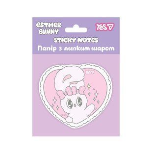 Папір з липким шаром Yes Esther Bunny фігурний 40 аркушів