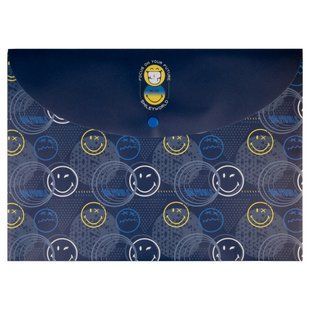Папка-конверт YES А4 на кнопке Smiley World