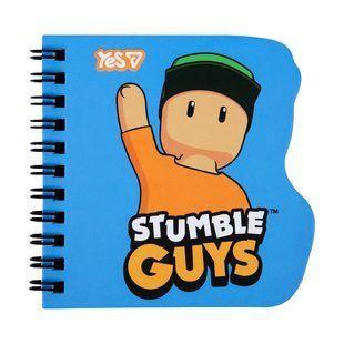 Блокнот фігурний Yes Stumble Guys Blue 100x100 30 аркушів клітинка